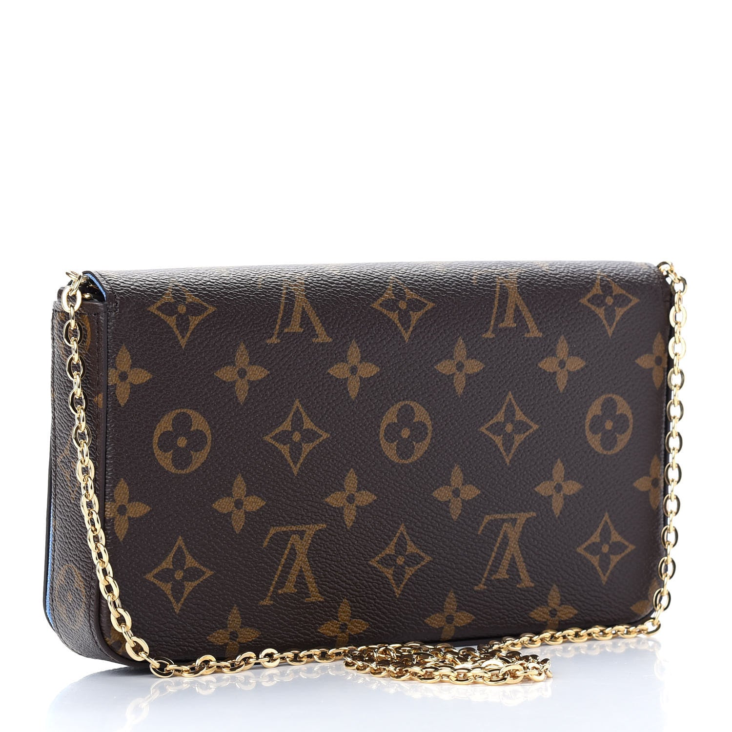 Louis Vuitton Monogram 2021 Christmas Animation China Wall Pochette Felicie Chain Wallet Myosotis Blue 4 of 9