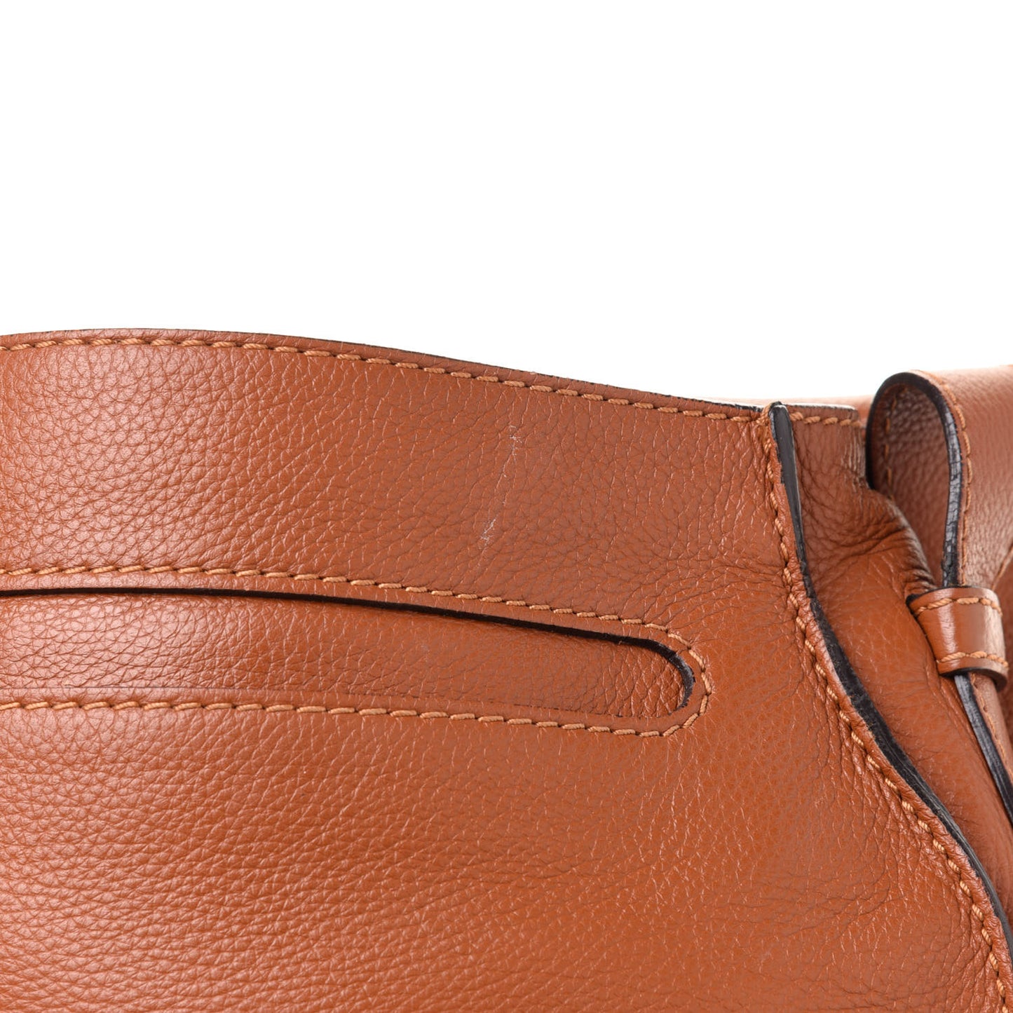 Calfskin Mini Marcie Round Crossbody Bag Tan