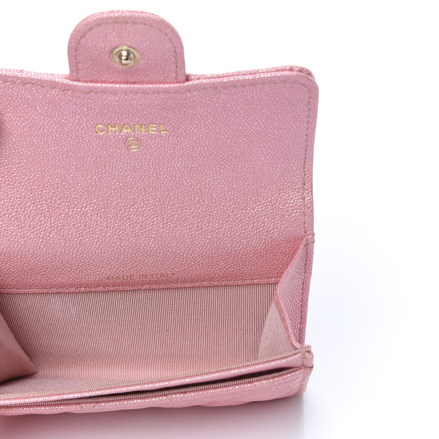Chanel Iridescent Caviar Quilted Flap Card Holder Rose Pink 5 of 8