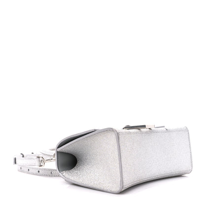 Balenciaga Sparkling Fabric Hourglass Top Handle Bag XS Silver 4 of 11
