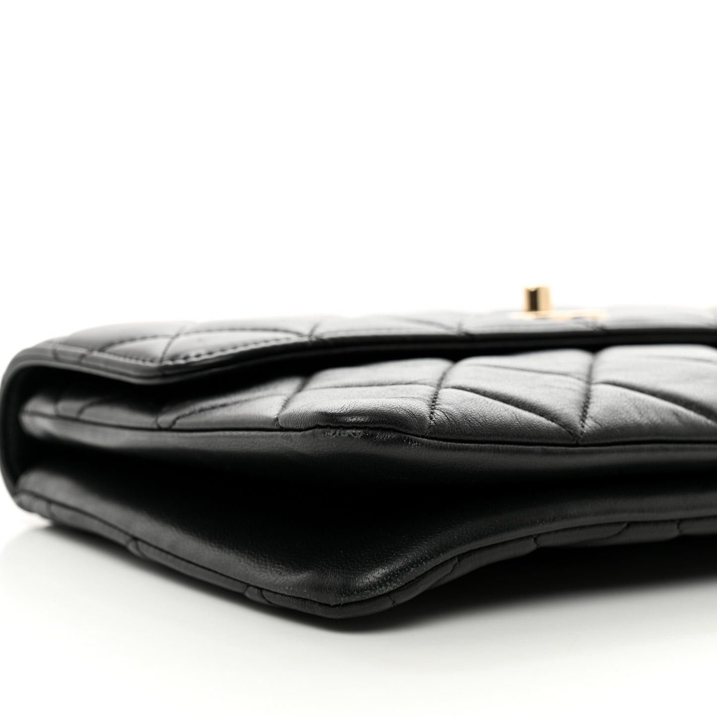 Lambskin Quilted Medium Trendy CC Flap Black