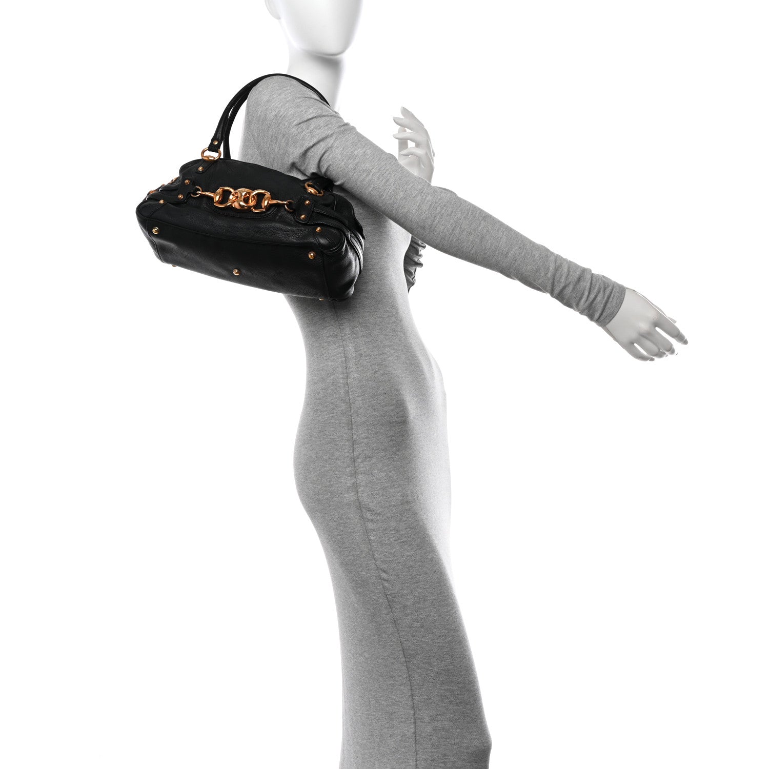 Gucci Calfskin Medium Wave Boston Black 2 of 10