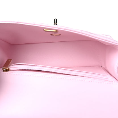 Chanel Lambskin Quilted Mini Top Handle Rectangular Flap Light Pink 5 of 10