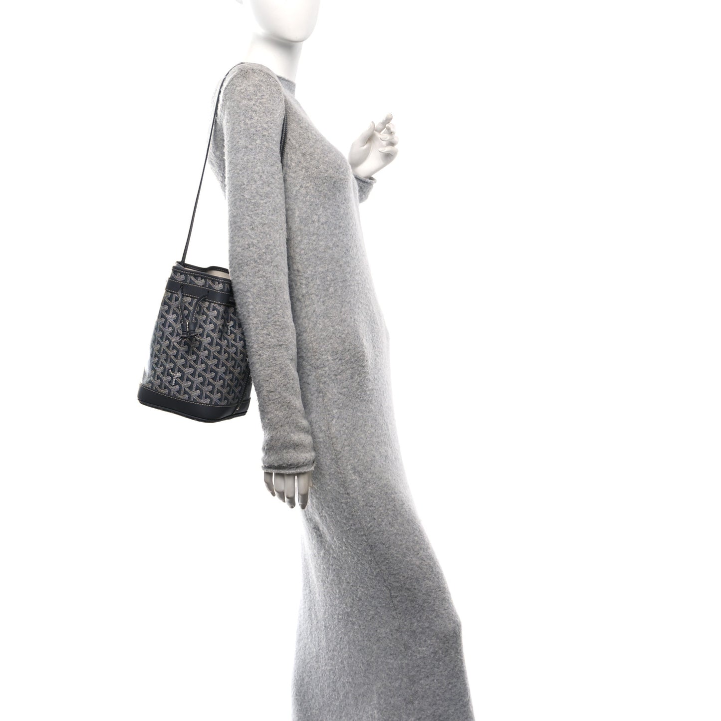 Goyardine Petit Flot Bucket Bag PM Grey