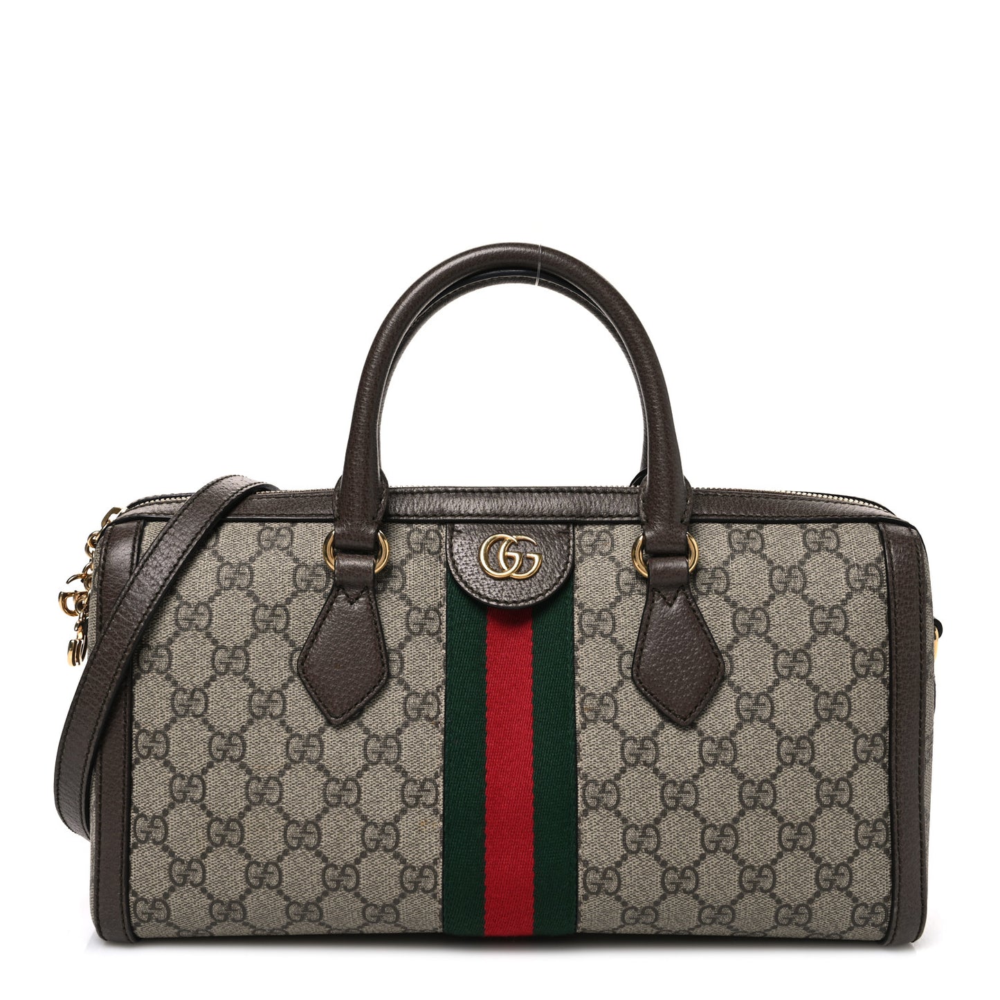 GG Supreme Monogram Web Medium Ophidia Boston Brown