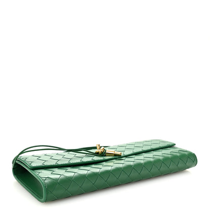 Bottega Veneta Nappa Intrecciato Long Andiamo Top Handle Clutch Jungle 4 of 9