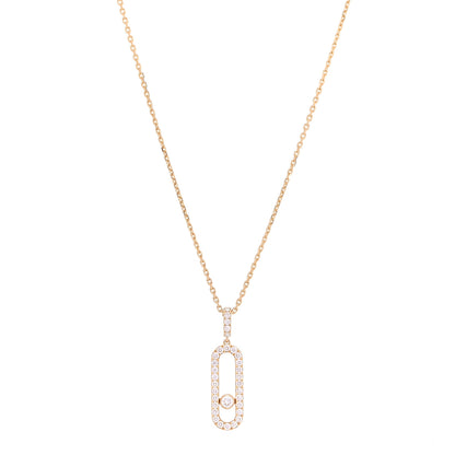 Messika 18K Yellow Gold Diamond LM Move Uno Pave Pendant Necklace 1 of 6