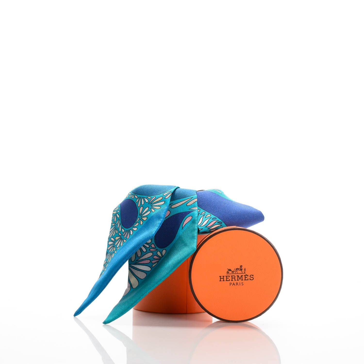 Hermes Silk Millefleurs du Mexique Twilly Canard Marine Rose Poudre 5 of 6