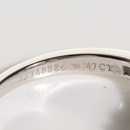 Tiffany Platinum Diamond Ribbon Engagement Ring 4.75 11 of 12