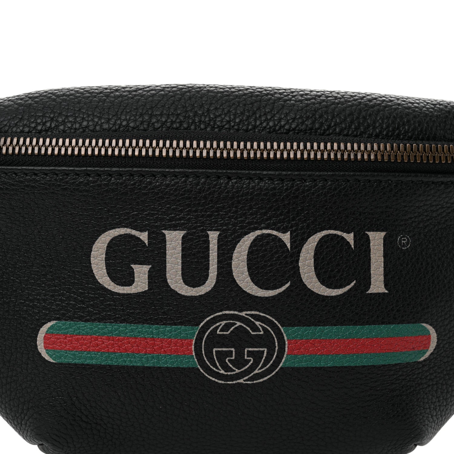 Gucci Grained Calfskin Small Logo Belt Bag Black 8 of 10