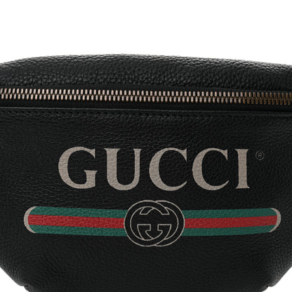 Gucci Grained Calfskin Small Logo Belt Bag Black 8 of 10