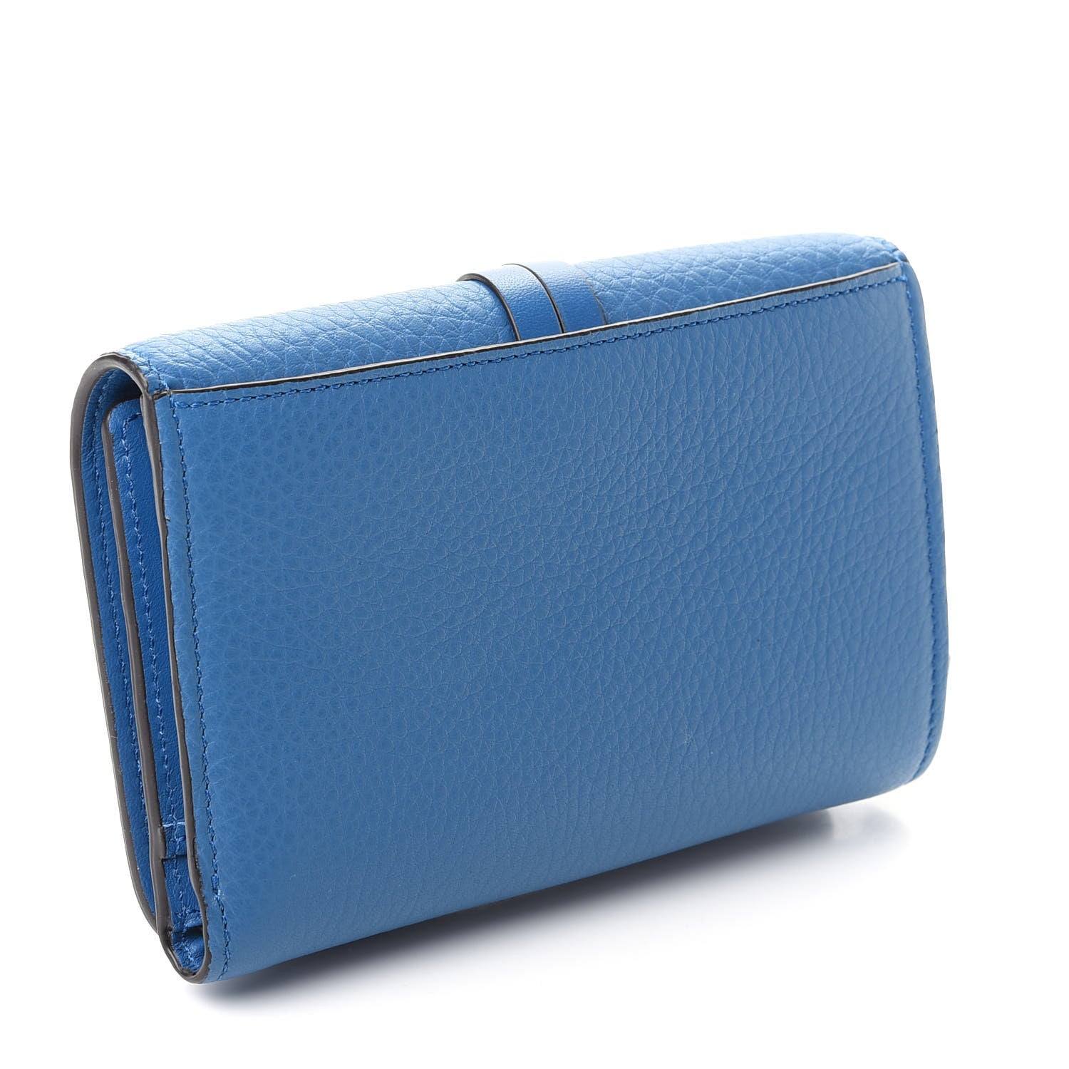 Chloe Calfskin Alphabet Compact Wallet Smoky Blue 3 of 8
