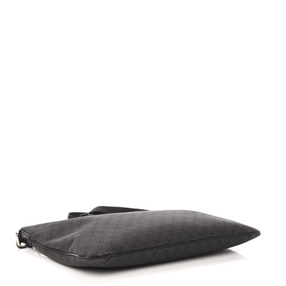 Gucci Denim Monogram Flat Messenger Bag Black 4 of 11