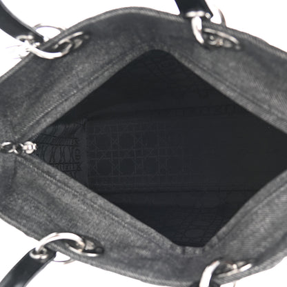 Christian Dior Denim Cannage Large Lady Dior Black 5 of 11