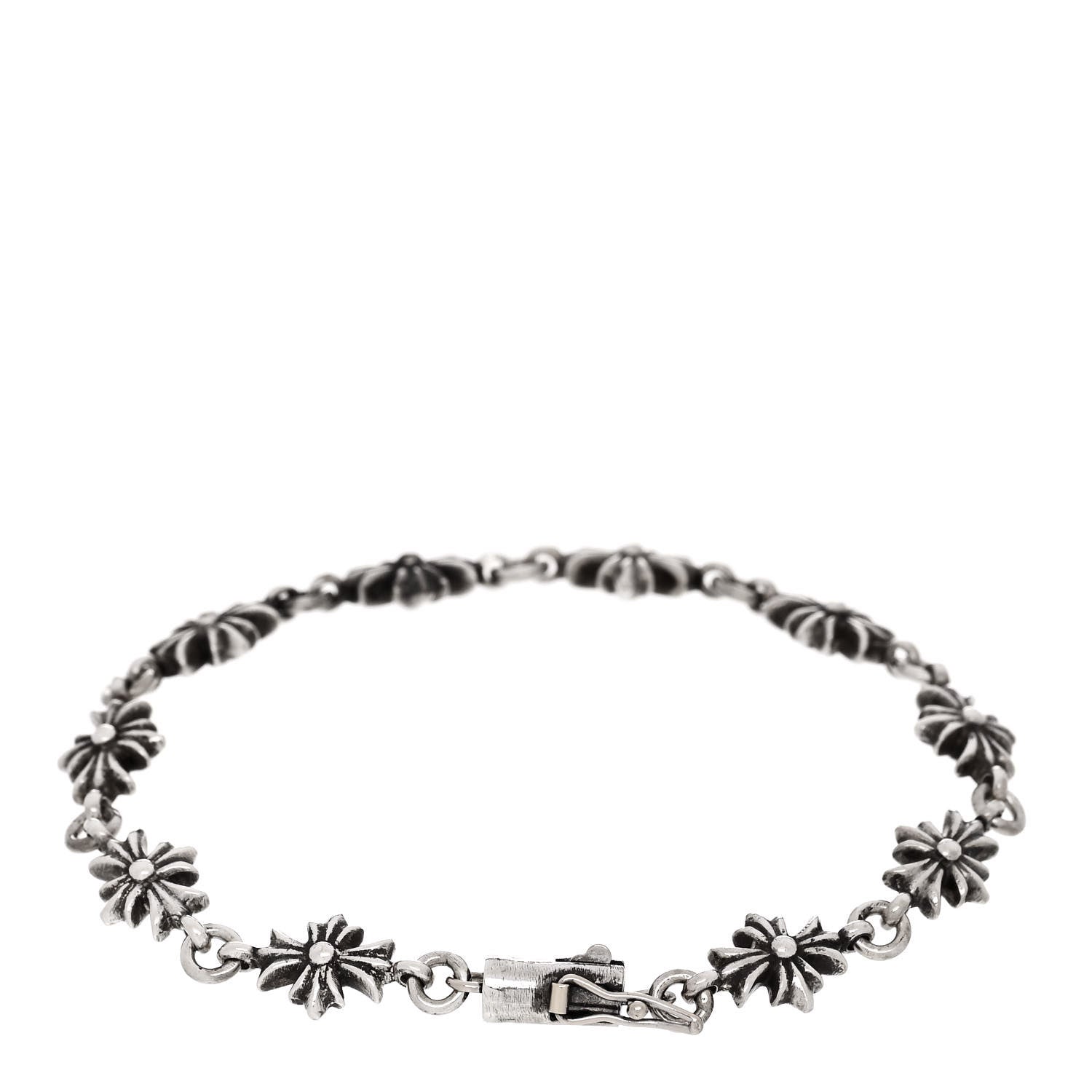 Chrome Hearts Sterling Silver Tiny E CH Plus Bracelet 2 of 3