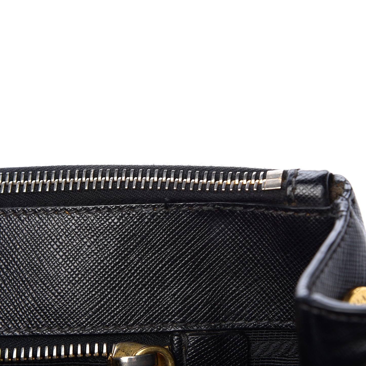 Saffiano Small Galleria Double Zip Tote Black