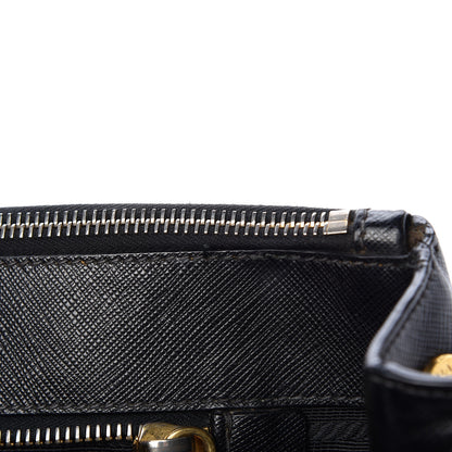 Prada Saffiano Small Galleria Double Zip Tote Black 22 of 30