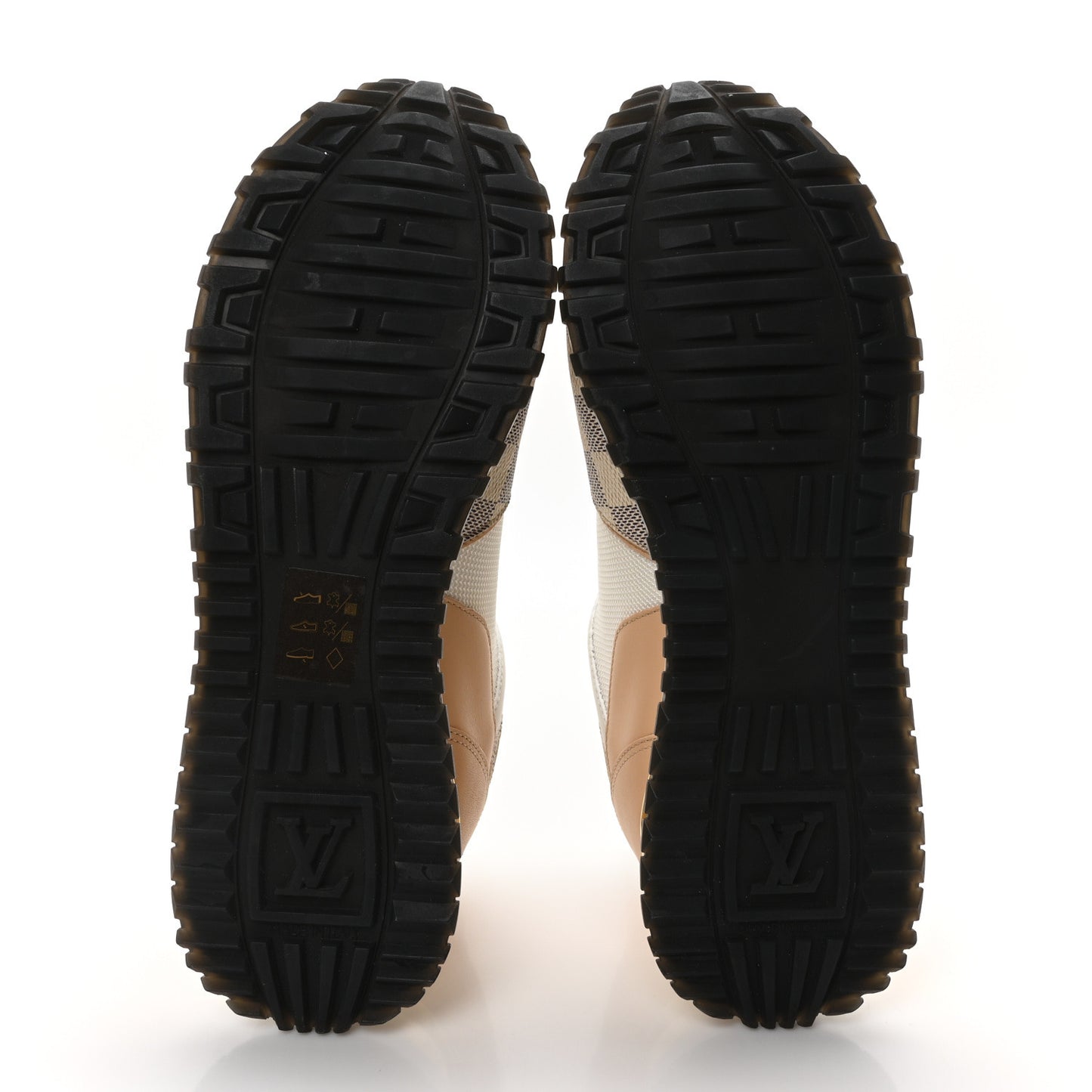 Calfskin Damier Azur Run Away Sneakers 37 White