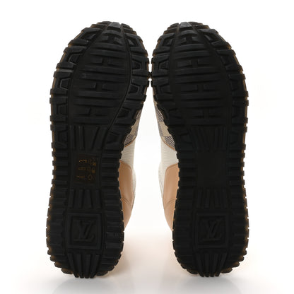 Louis Vuitton Calfskin Damier Azur Run Away Sneakers 37 White 6 of 8