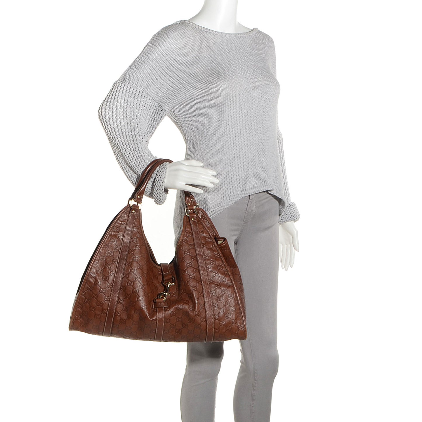 Guccissima Medium Joy Shoulder Bag Brown