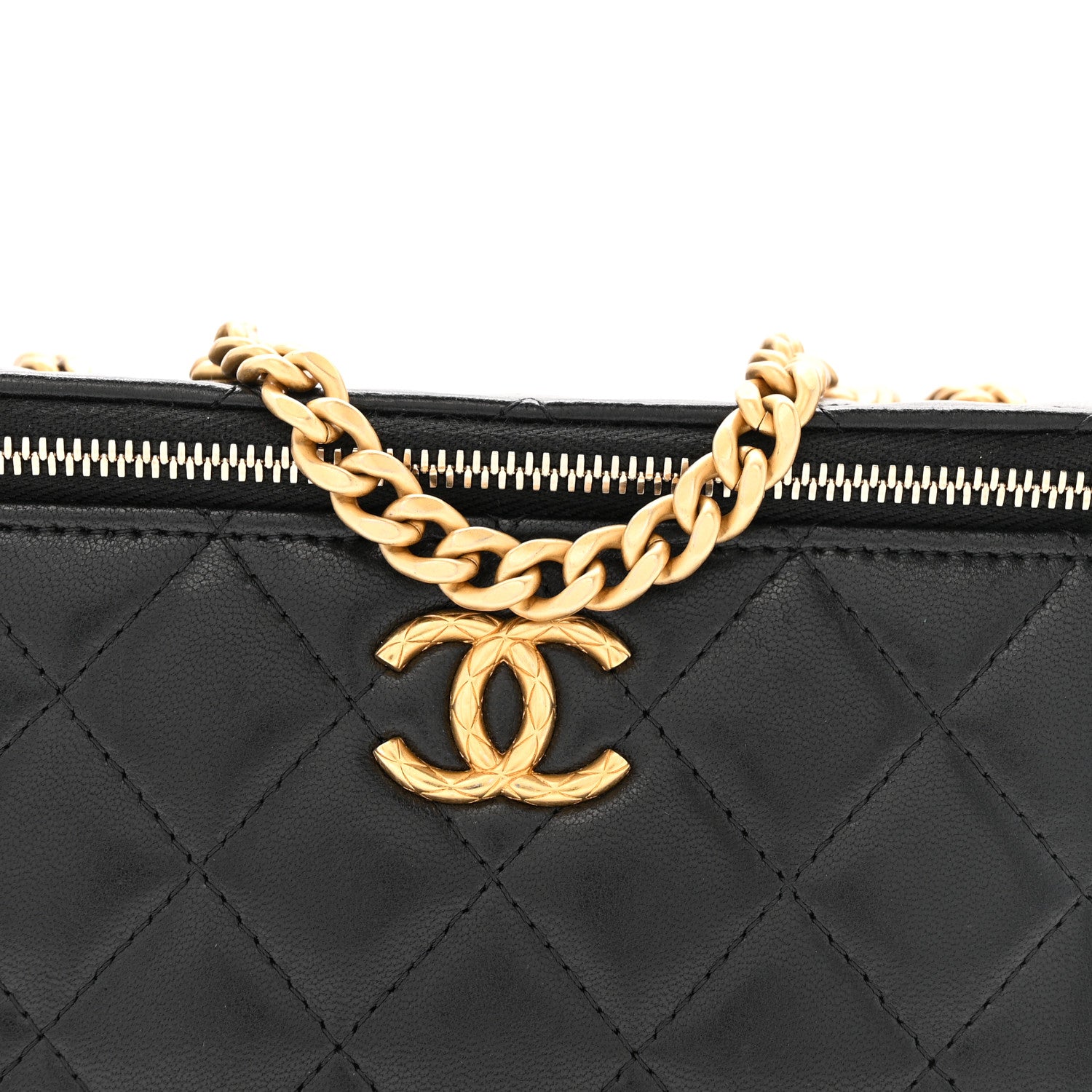 Chanel Lambskin Quilted Small Pillow Crush Vanity Case With Chain Black 8 of 11