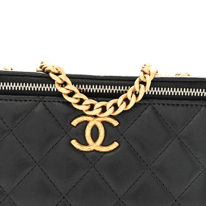 Chanel Lambskin Quilted Small Pillow Crush Vanity Case With Chain Black 8 of 11