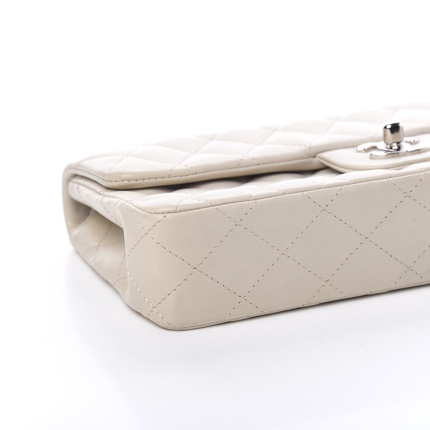 Chanel Lambskin Quilted East West Flap White 8 of 9
