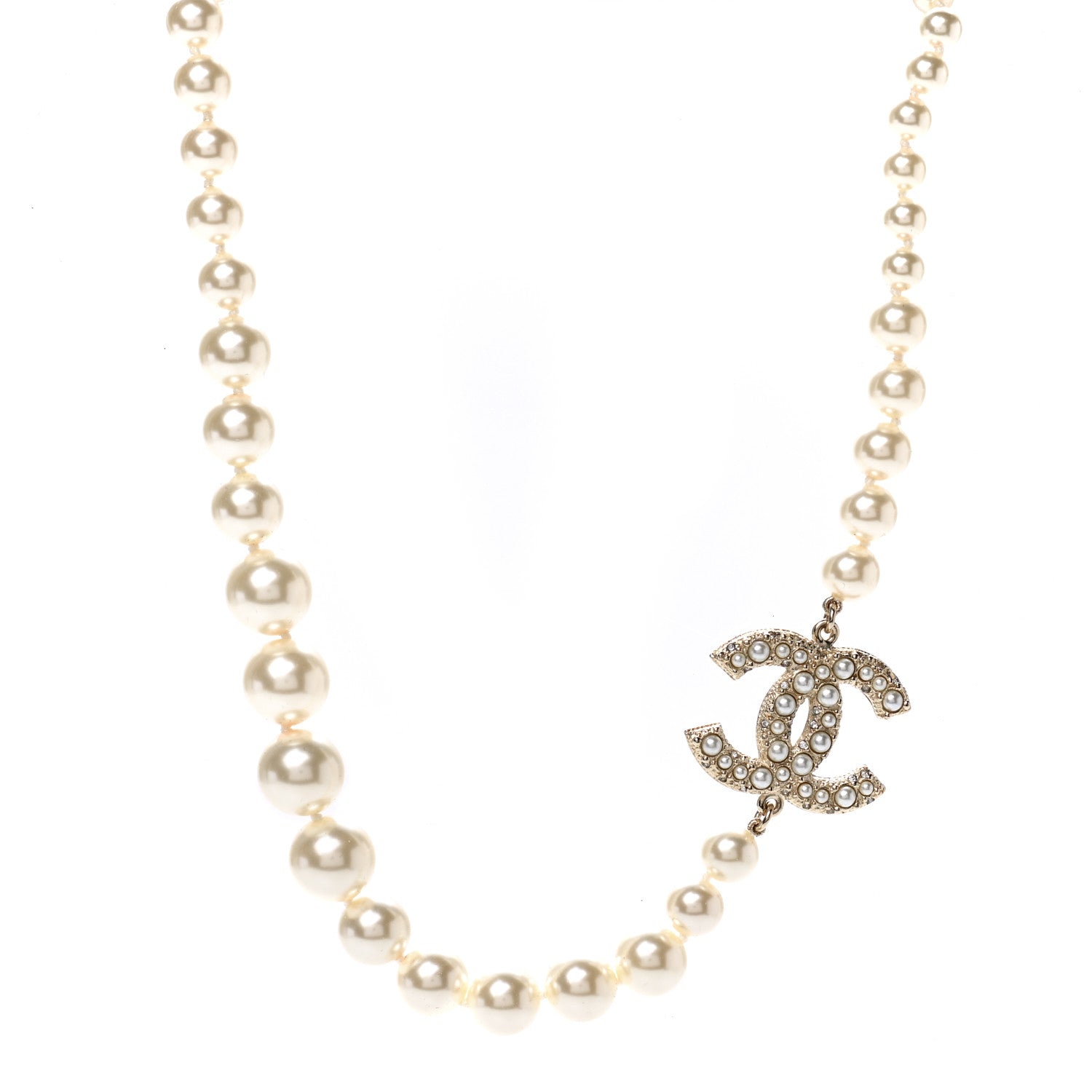 Chanel Graduated Pearl CC Short Necklace Gold 2 of 7