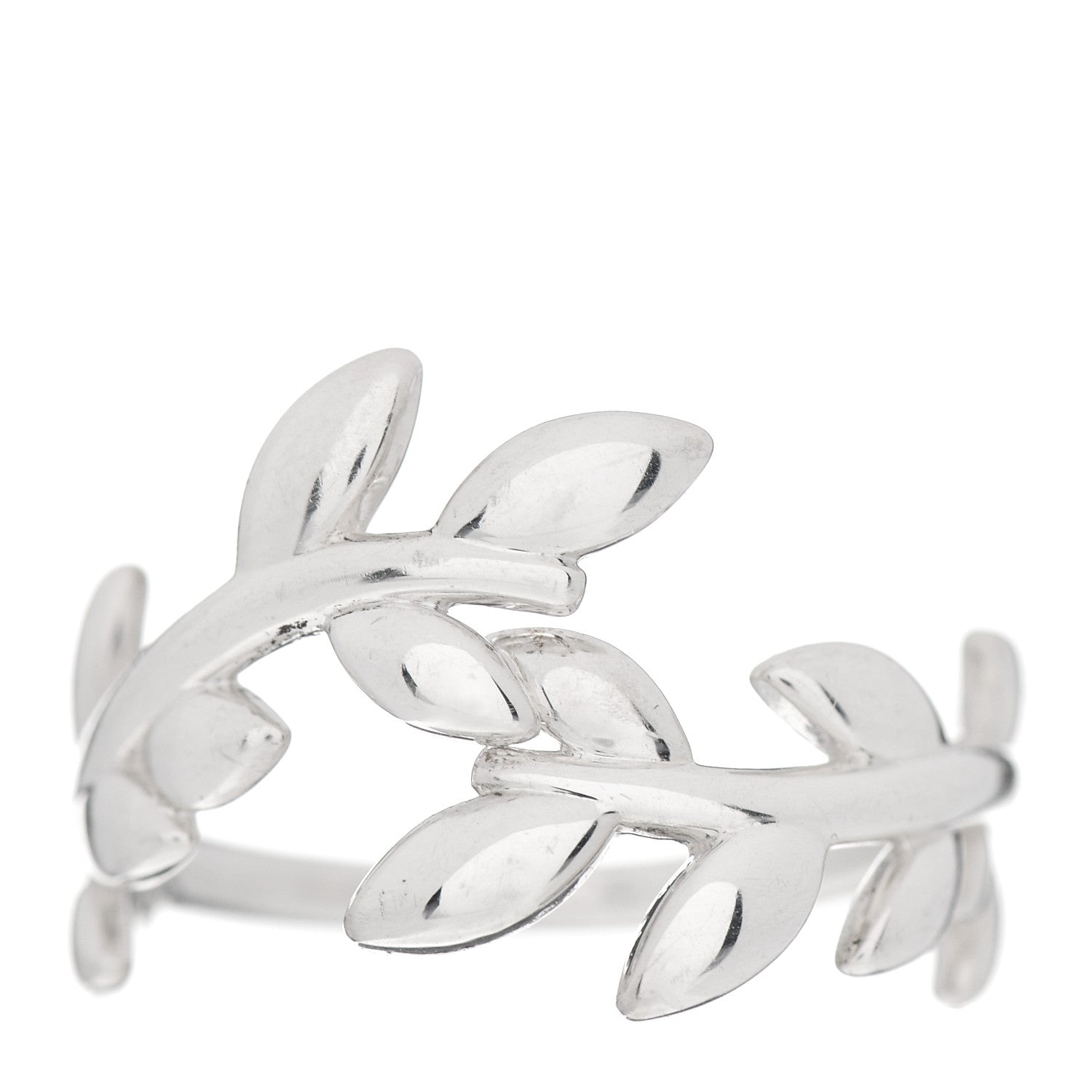 Tiffany Sterling Silver Paloma Picasso Olive Leaf Bypass Ring 53 6.5 1 of 5
