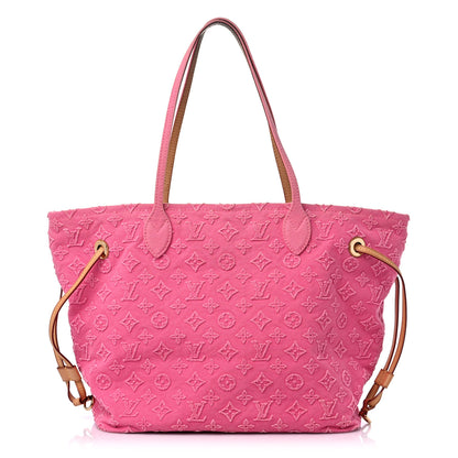 Louis Vuitton Monogram Denim Neverfull MM Rose 1 of 14