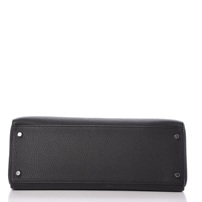 Hermes Togo Verso Kelly Retourne 35 Black Bleu Agate 24 of 40