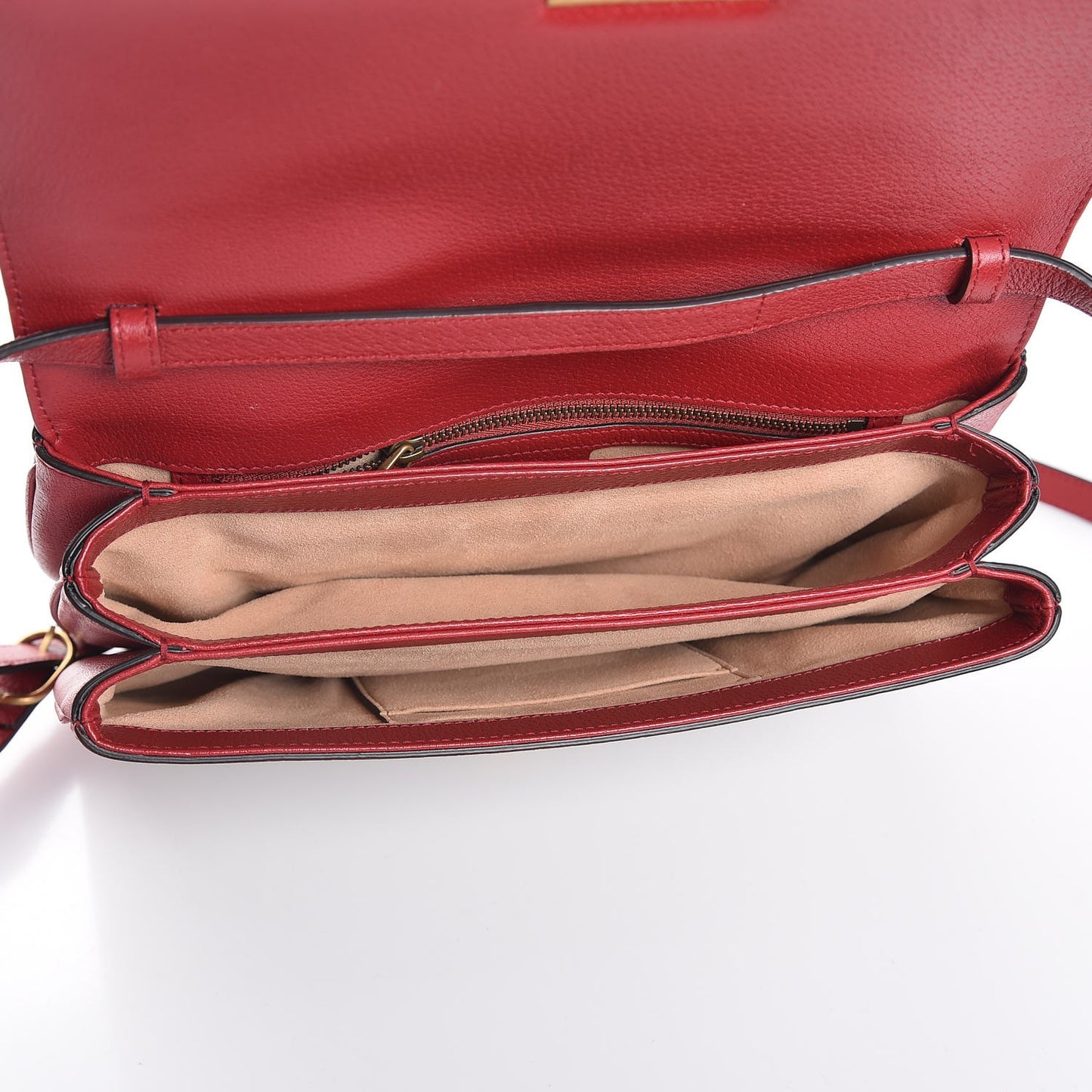GG Supreme Monogram Medium Queen Margaret Shoulder Bag Red