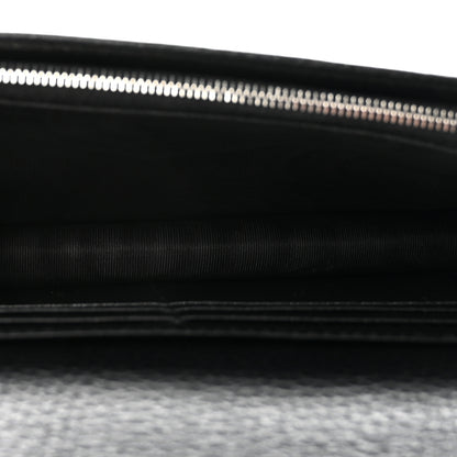 Gucci Dollar Calfskin Enamel Monochrome Mini GG Marmont Chain Wallet Black 5 of 10