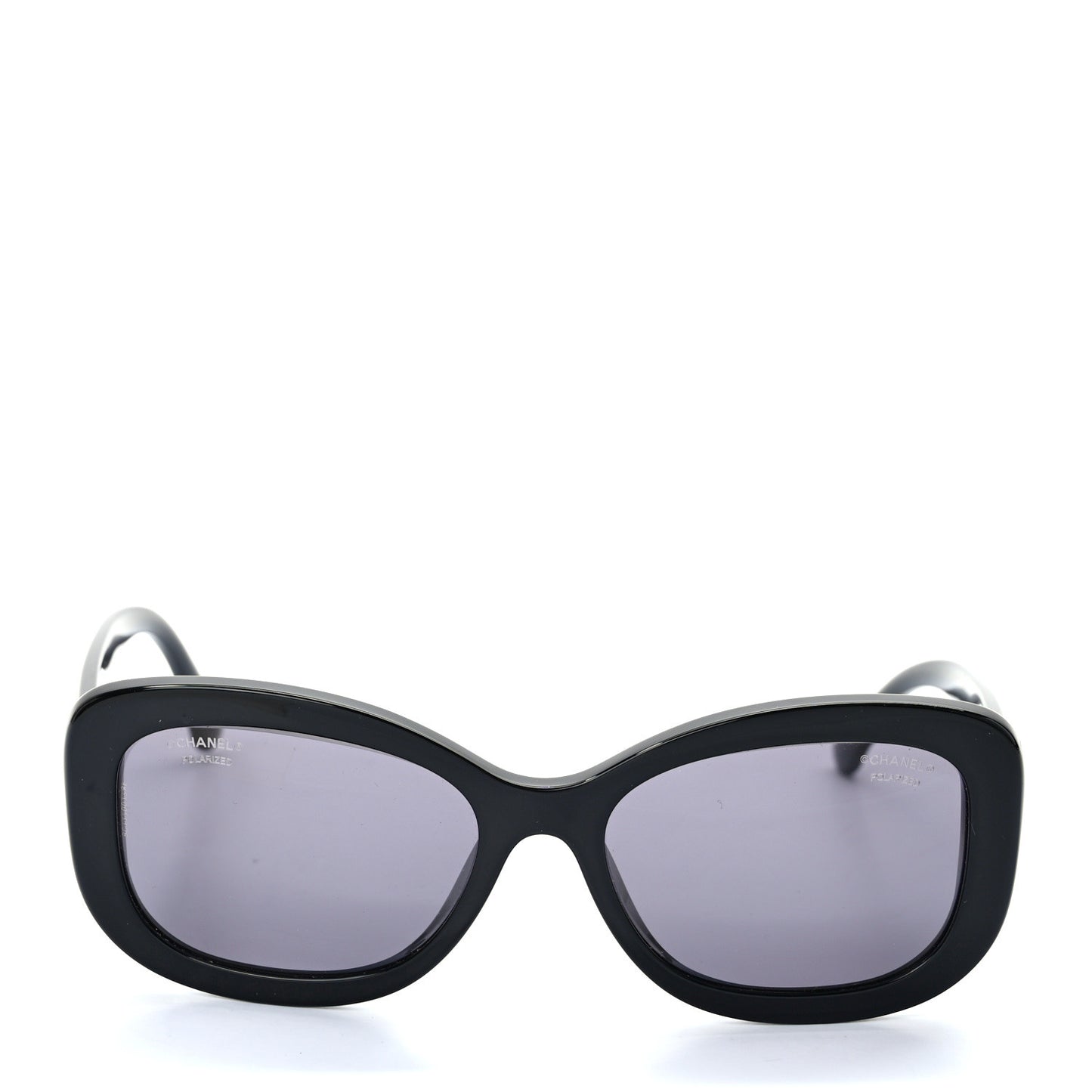 Acetate Polarized Oval CC Sunglasses 5468-B Black