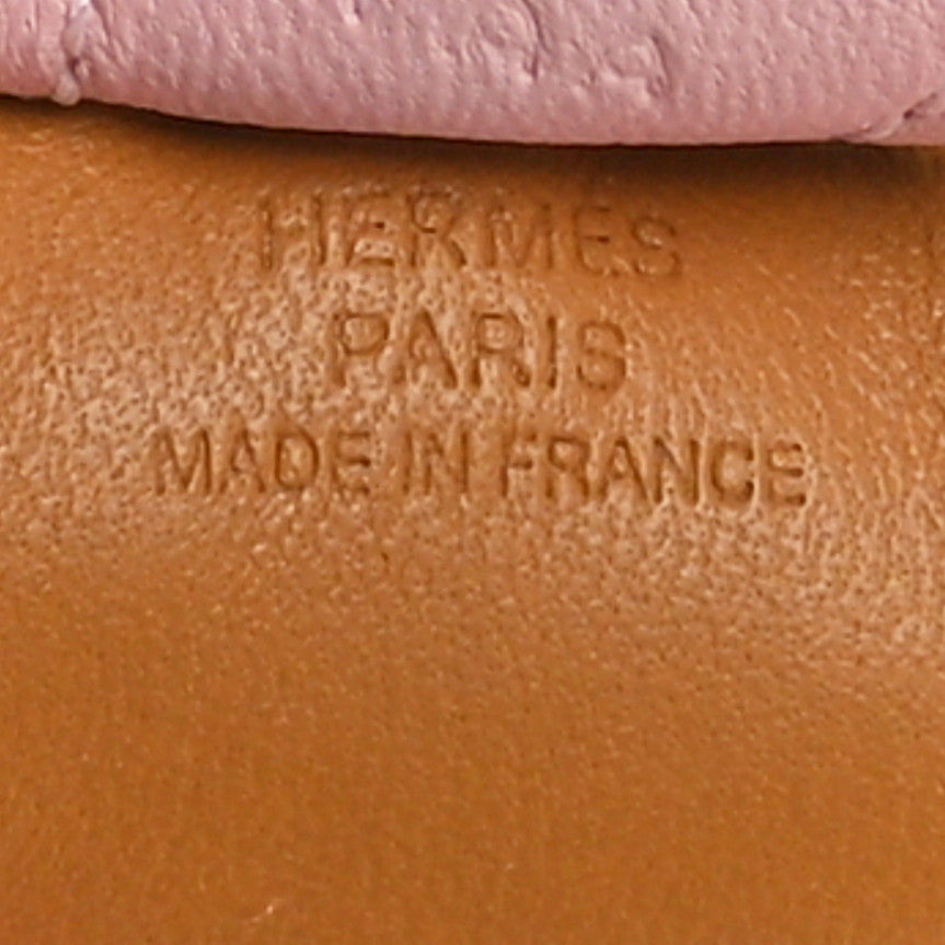 Hermes Milo Lambskin Grigri Rodeo Horse Bag Charm MM Sesame Malachite Rose Sakura 4 of 5