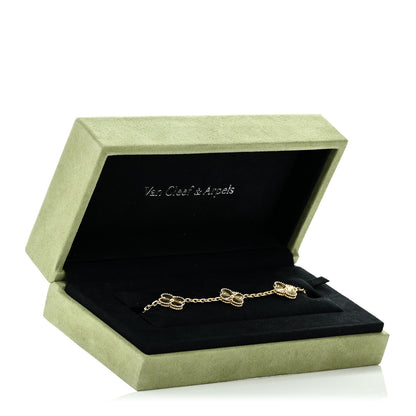 Van Cleef & Arpels 18K Yellow Gold 5 Motifs Guilloche Vintage Alhambra Bracelet 5 of 5