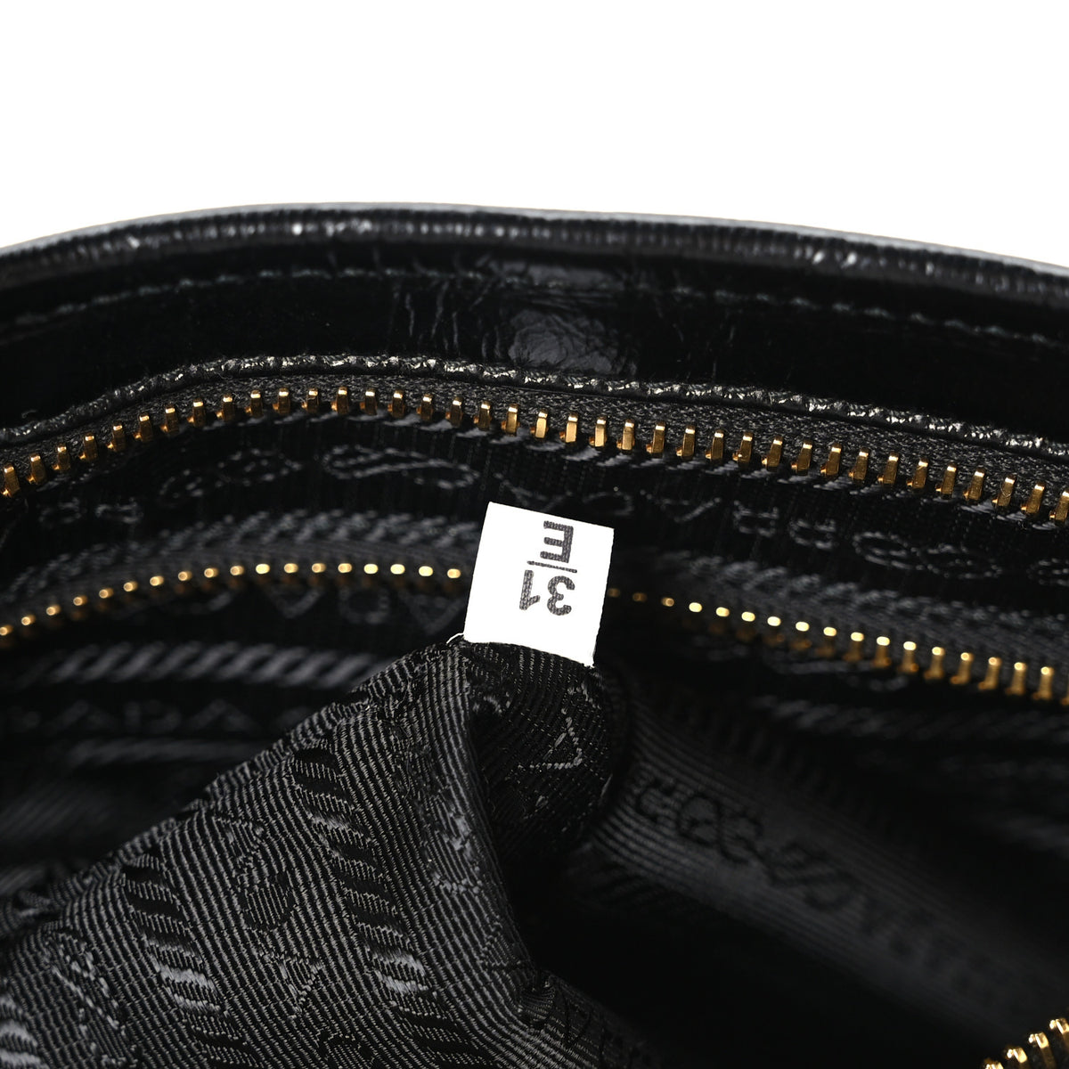 Glossy Calfskin Triangle Large Bonnie Shoulder Bag Black