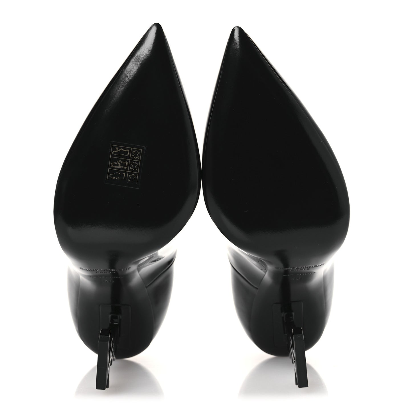 Patent Calfskin Opyum 110 Pumps 40 Black