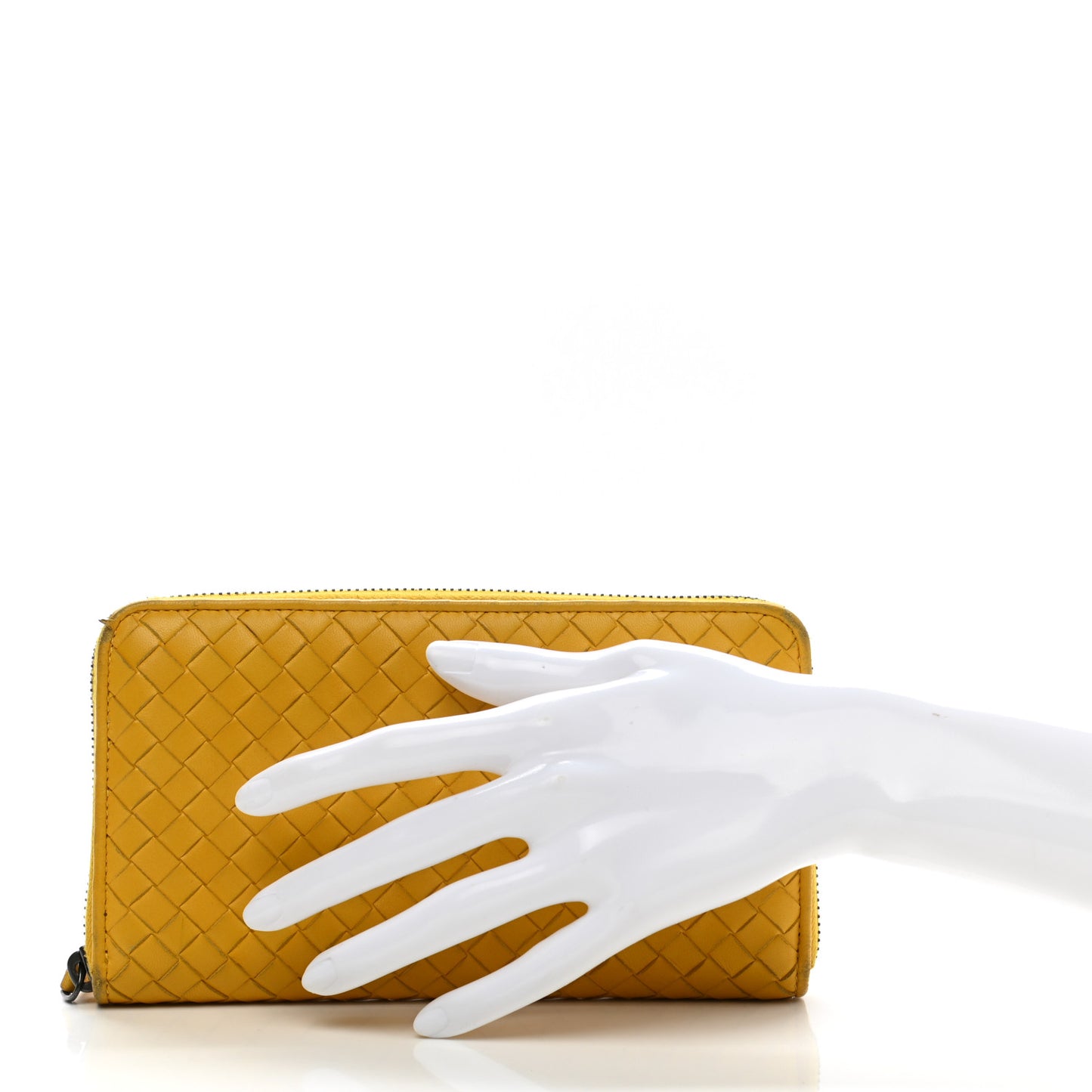 Nappa Intrecciato Zip Around Wallet Sunset