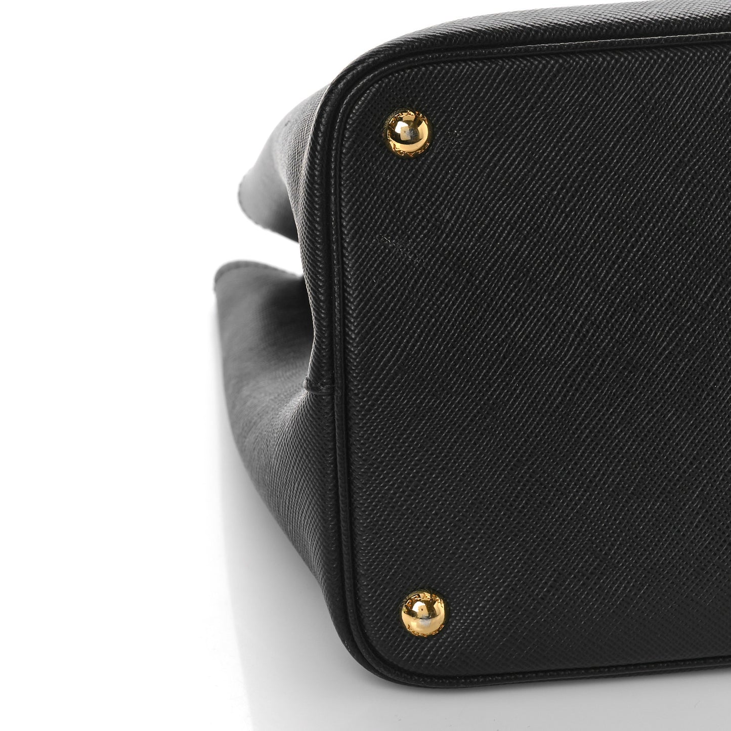 Saffiano Cuir Large Double Bag Black Mughetto