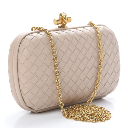 Bottega Veneta Nappa Intrecciato Chain Knot Clutch Mink 3 of 9