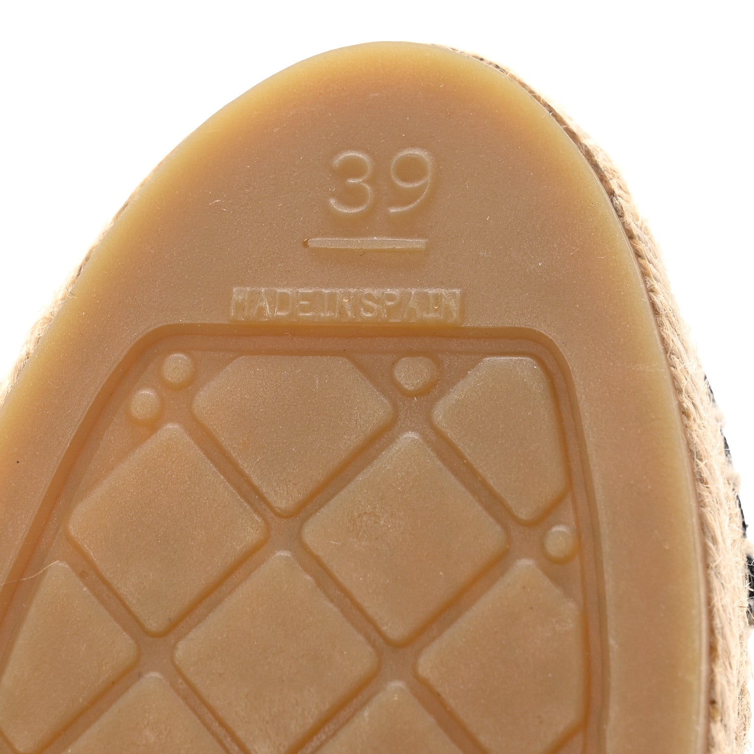 Chanel Mesh Grosgrain CC Espadrilles 39 Beige Black 7 of 9