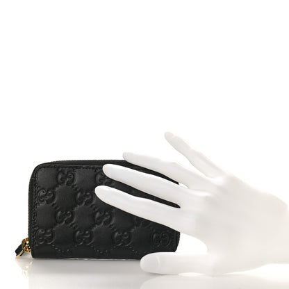Gucci Guccissima Zip Around Card Case Black 2 of 9