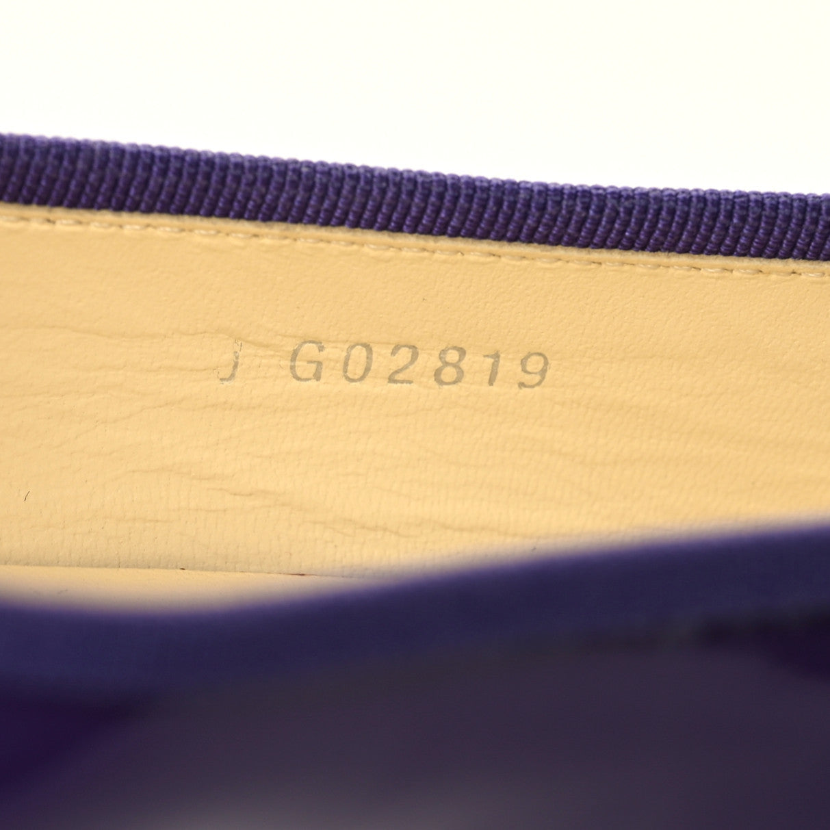 Patent Calfskin CC Cap Toe Ballerina Flats 38 Purple