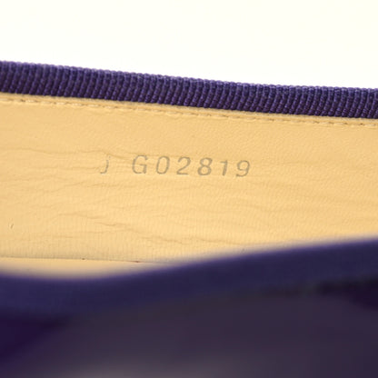Chanel Patent Calfskin CC Cap Toe Ballerina Flats 38 Purple 6 of 8