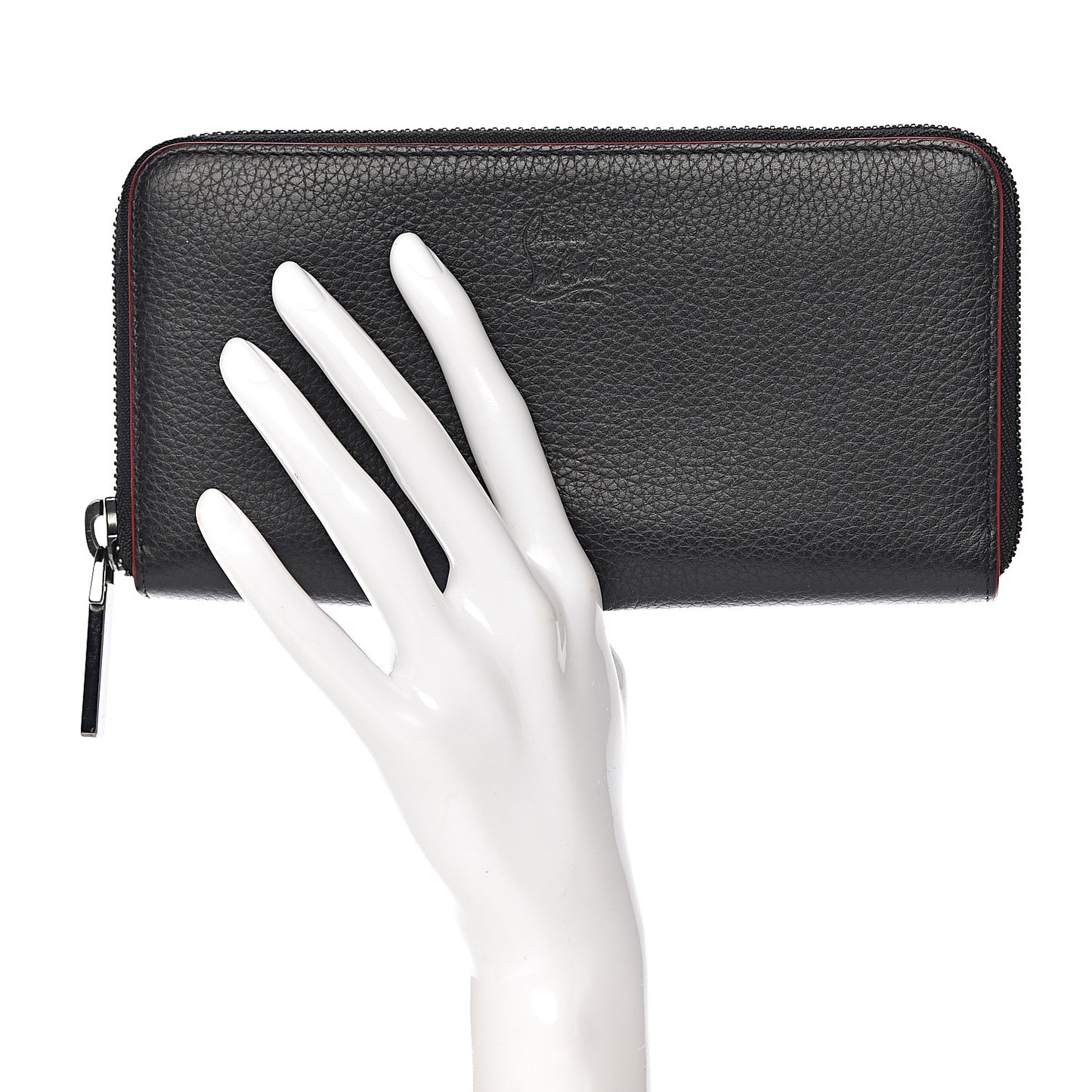 Calfskin Panettone Zip Around Wallet Black