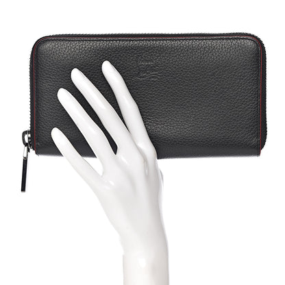 Christian Louboutin Calfskin Panettone Zip Around Wallet Black 2 of 8