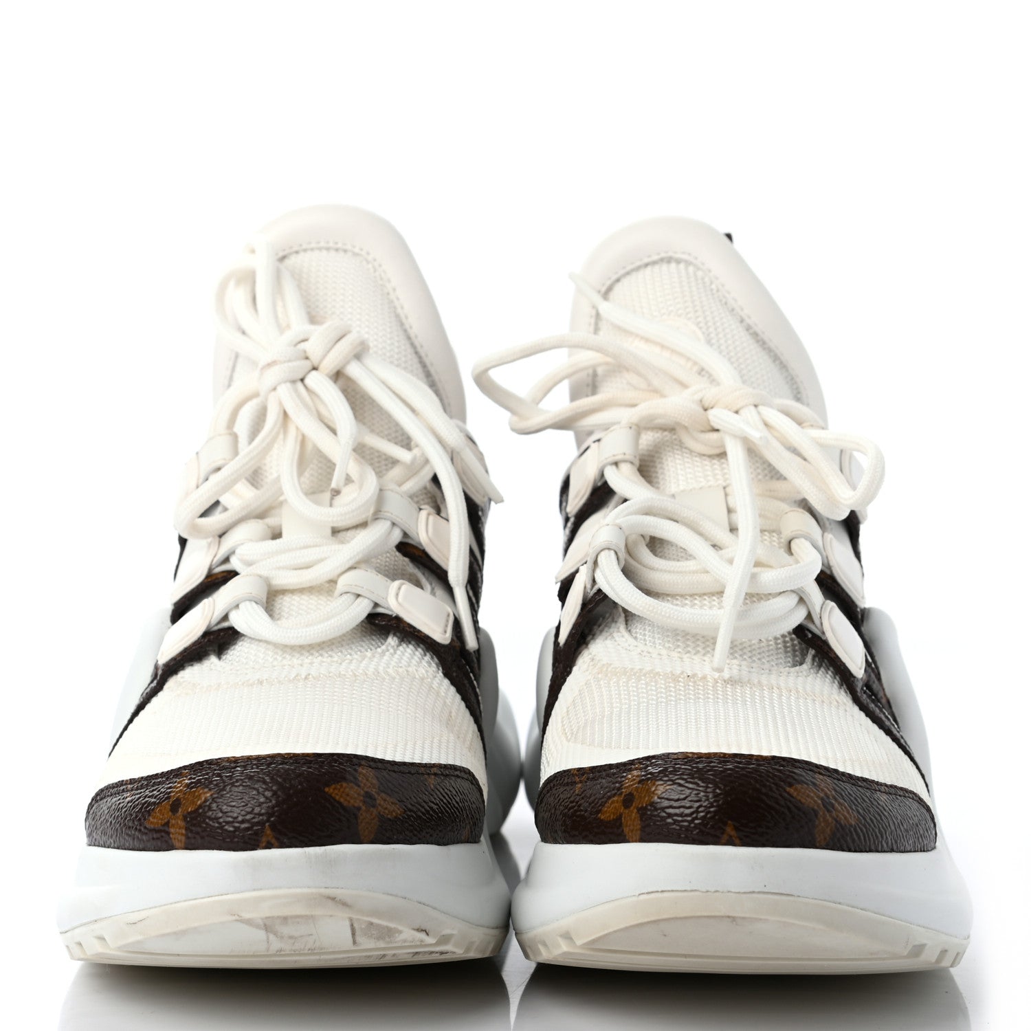 Louis Vuitton Patent Monogram LV Archlight Sneakers 37.5 White 2 of 8