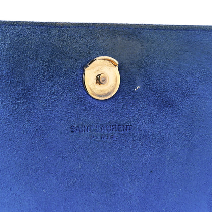 Saint Laurent Grain De Poudre Small Classic Monogram Kate Satchel Royal Blue 6 of 13