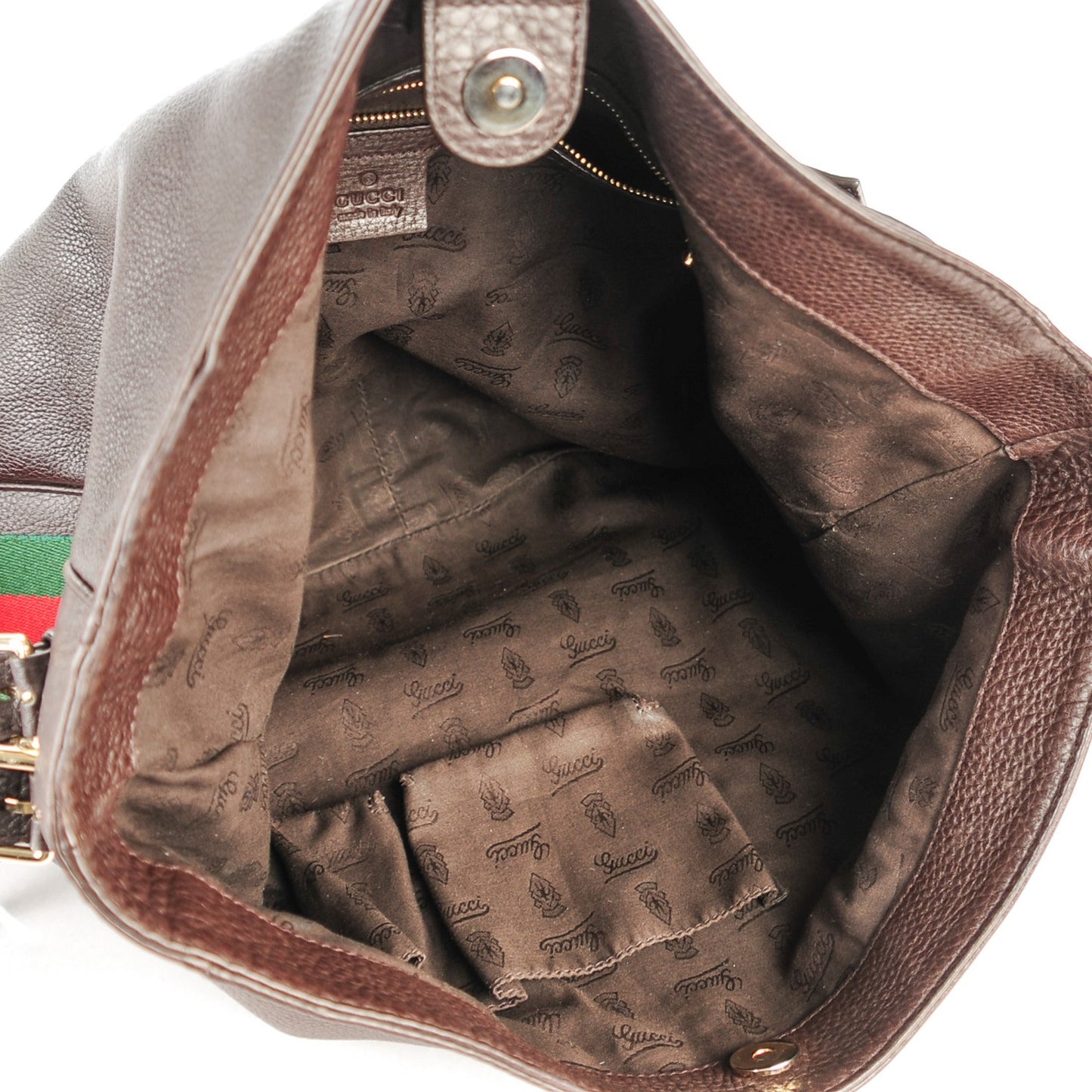 Pebbled Calfskin Medium Heritage Shoulder Bag Dark Brown